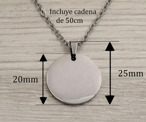 Imagen 3 de 7 de Collar Circulo Dije Inicial Gótica Grabado Láser 1018