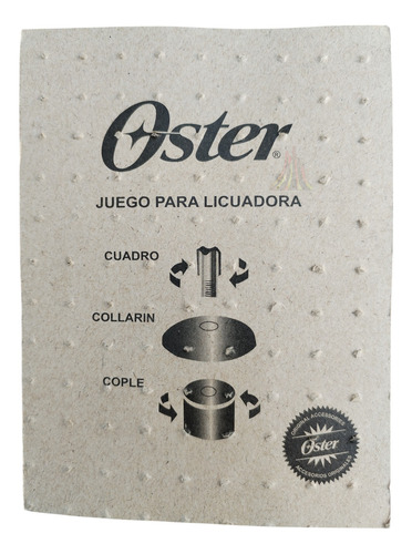 Pack Cuadro Charola Cople Para Licuadora Oster ® Original