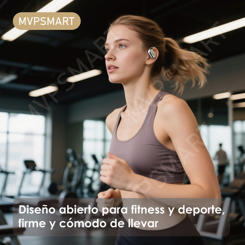 MVPSMART Or4 Audífonos Bluetooth 5.6 Manos Libres Abierto Con Micrófono Auricular De Extra Larga Duración Hasta 9 Horas Para Usar Mientras Haces Ejercicio Color Skin