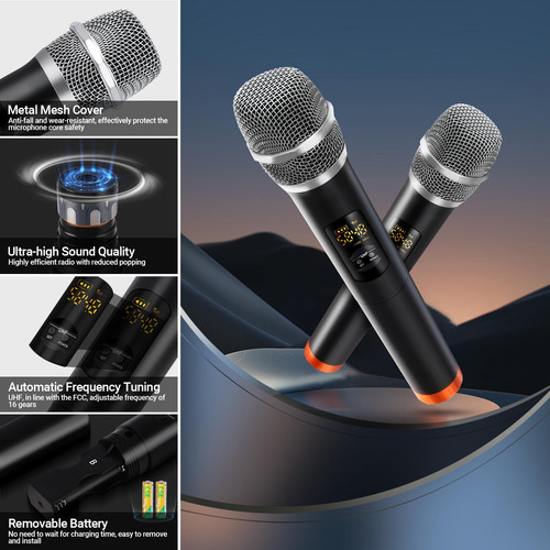 Sistema De Karaoke Inalámbrico Mezclador Micrófono 16 Canale