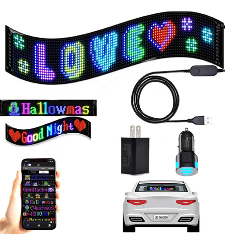 Pantalla Led Bluetooth Flexible Ultrafina Para Coche Señal X