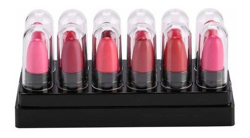 Un Conjunto De 12 Colores Lapiz Labial De Maquillaje, Resi