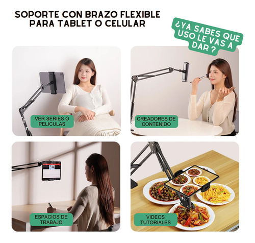 Soprote Brazo Articulado Para Celu Tablet Para Grabar Videos