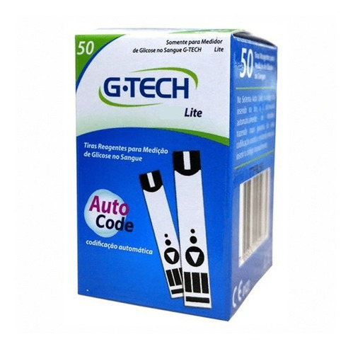 Imagem 4 de 4 de 50 Tiras Reagentes G-tech Free Lite Teste De Glicemia