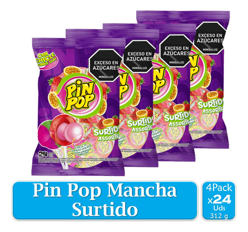 Chupete Pin Pop Surtido 4 Paquetes - Unidad a $434
