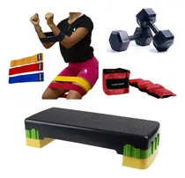 Comprar Step Con Modulos + Mancuernas + Banda Circular + Tobilleras