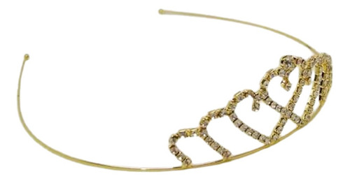 Tiara Noiva Strass Arco De Cabeça Coroa Princesa-
