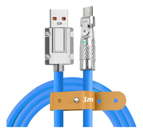 Cable Micro Usb Azul De 1 M, Cargador De Teléfono Android, C