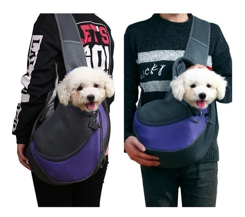 Imagen 7 de 10 de Mochila Bolso Transportador Mascotas Perro Gato Bandolera