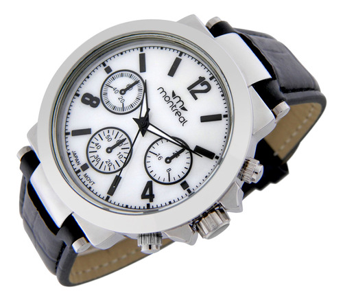 Reloj Montreal Mujer Ml917 Cuadrante Nacarado Malla Ecocuero