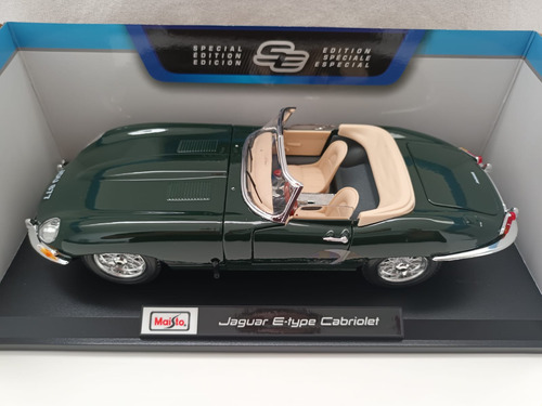 Maisto Jaguar E Type Cabriolet Escala 1 18 Verde Oscuro (Usado)