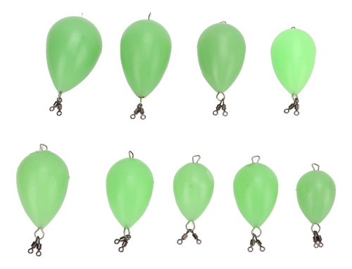 Luminous Throwing Aid Fish Float, 9 Piezas De Polipropileno