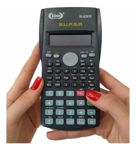 Calculadora Científica 240 Funções Display 2 Linhas Com Capa