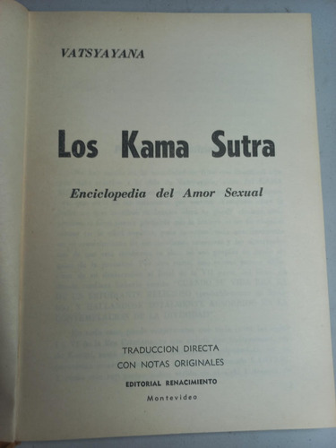 Los Kama Sutra - Enciclopedia Del Amor Sexual - Vatsyayana