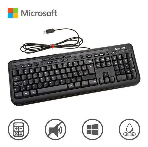 Teclado Microsoft Wired 600 Negro