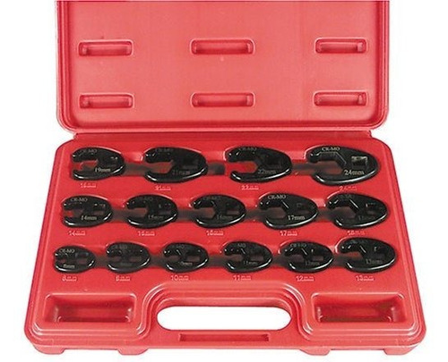 Astro Pneumatic Tool 7115 Crowfoot Wrench Metric Set 15 Pc 