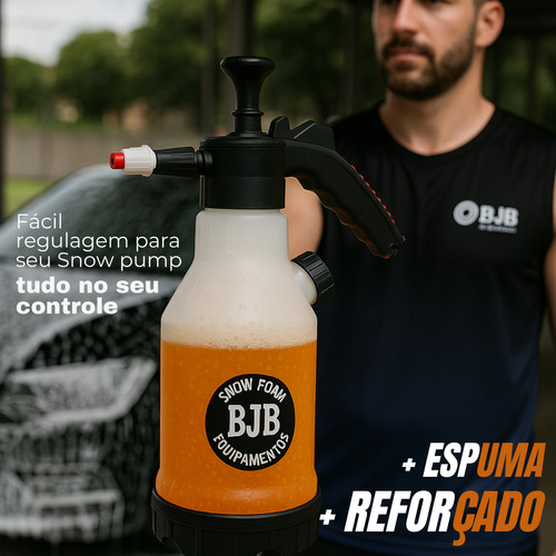 Snow Foam Manual C/ Pulverizador Híbrido 3 Em 1 2L com Tampa Lateral Para Lava Rapido ou Hobby BJB equipamentos