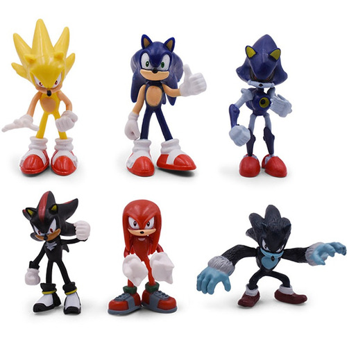 6pcs Sonic Boom Rare Dr Eggman Shadow Figuras De Acción