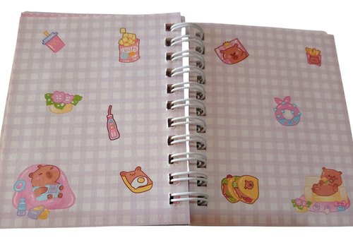 Libreta Capibara Tapa Con Agua Y Brillo Stickers Stickers Skate