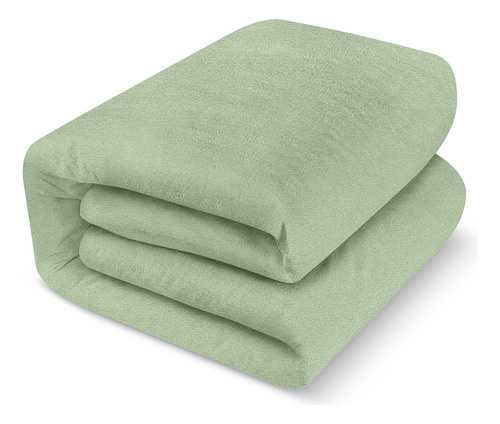 Utopia Bedding Protector De Colchon Rizo Individual Sage Sage Lisa Individual