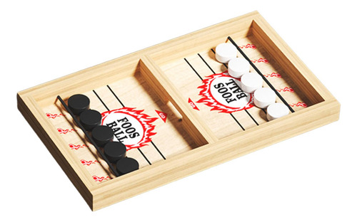 Juego De Hockey De Madera De Mesa, S Rojo Con 10 Ajedrez