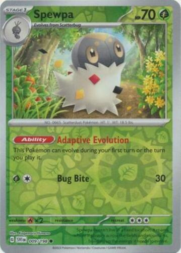 Spewpa - 009/198 - Rev Holo Com - Pokemon Tcg S&v Original