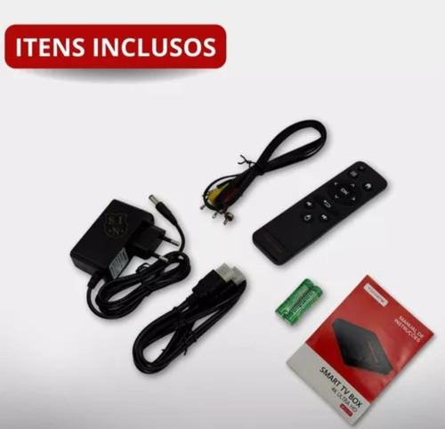 Tv Box Smart Box Tomate + Brinde Exclusivo 16gb E 4gb Ram 4k Preto Padrão