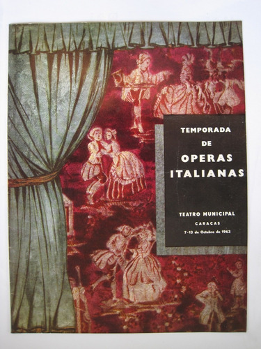 Suplemento Temporada De Operas Italianas En Caracas 1963