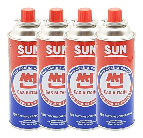 Imagen 1 de 6 de Cartucho Gas Butano 227gr Caja X 4 Garrafa Camping Anafe