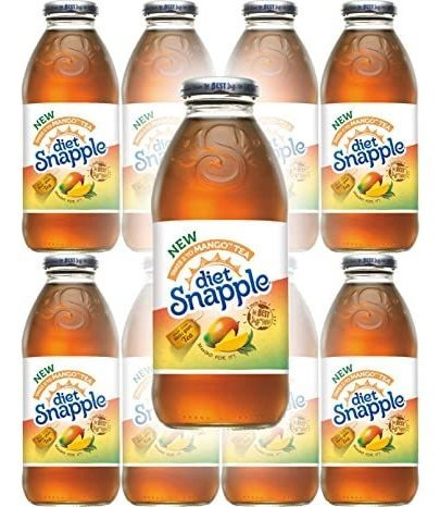 Snapple Dieta Mango Tea, All Natural, 16 Onzas Líquidas (paq