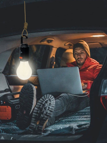 Foco Exterior Portátil Con Gancho Led Usb Recargable 6pcs