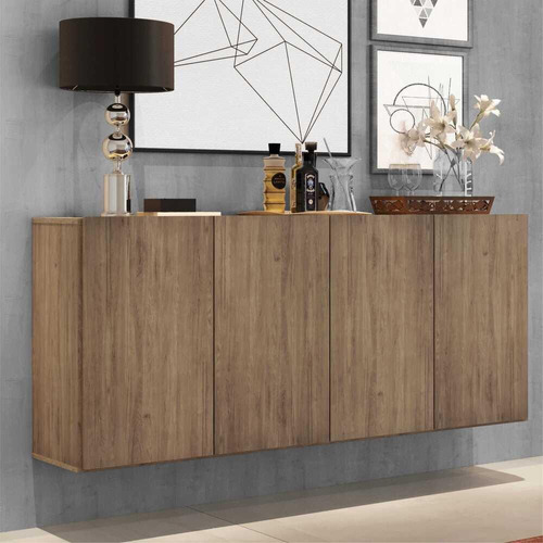 Aparador Buffet Suspenso Multimóveis Veneza Fg3594 Rustic