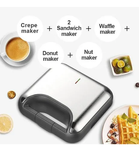 Maker 7 En 1 Para Waffles Y Sándwiches, 800w Compatible Con
