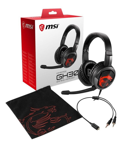 Headset Msi Immerse Gh30 Plug 3.5  Cable 1.5mt Gamer