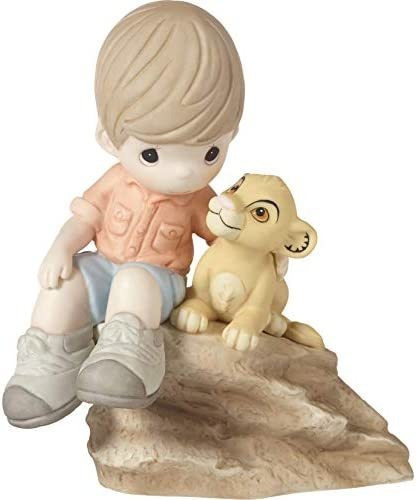 Imagen 1 de 4 de Precious Moments Niño Sentado Con Simba 101051 Disney The My