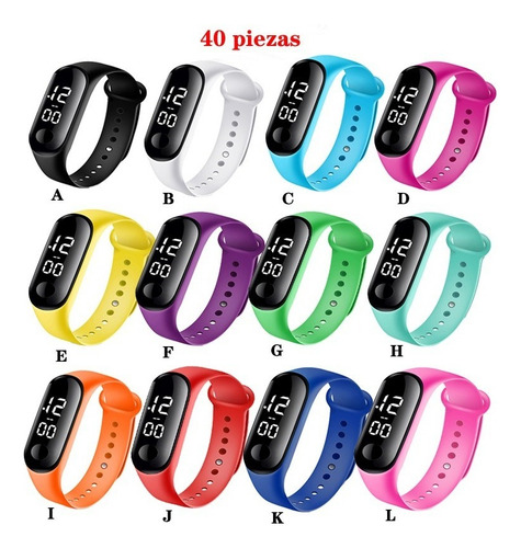 . Reloj Led Digital Watch Touch Unisex Mayoreo, 40 Piezas