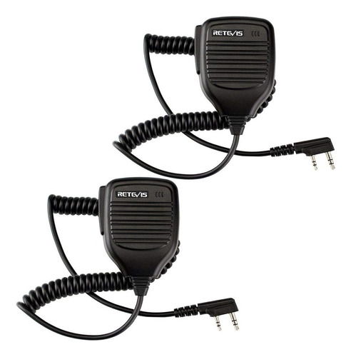 Bocina Microfono Solapa Portátil De 2 Pcs Para Radio Kenwood