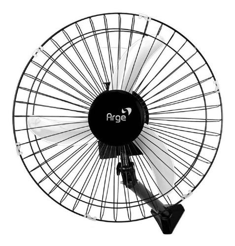 Ventilador de parede Arge Twister preto com 3 pás de  polipropileno, 50 cm de diâmetro 127 V/220 V