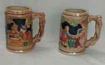 Comprar Antiguos Vasos Cerveceros Alemanes Bellos X 2