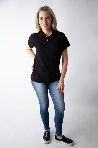 Camisa Pólo Feminina Camiseta Pólo Piquet Uniforme Ou Bordar