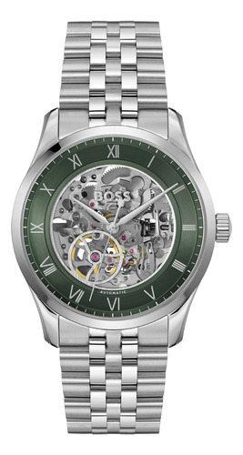Boss Reloj Para Hombre 1514236 3 Manecillas Brazalete Plata
