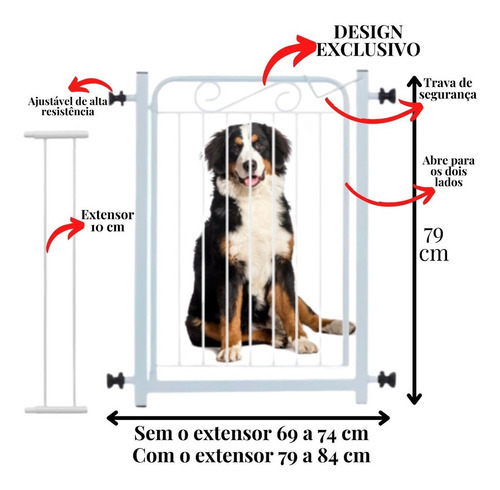 Portão Grade Proteção Pet Bebê Aramado