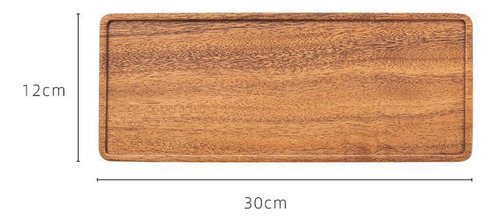 Compatible 2 Bandeja De Comida De Madera Para Servir