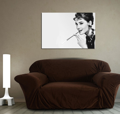 Vinilo Decorativo 40x60cm Audrey Hepburn Blanco & Negro