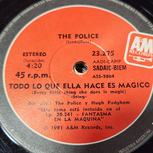 Simple The Police Am Records C5