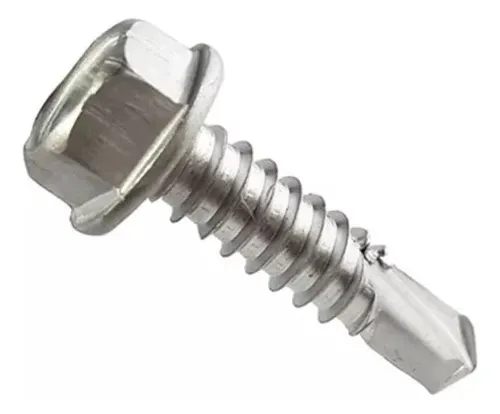 Tornillo Autoperforante Hexagonal Punta Mecha 14x1 X 100 Un