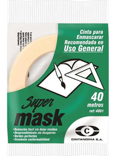 Cinta Enmascarar 2 Pulgadas Uso General Alta Adhesion *40mtr