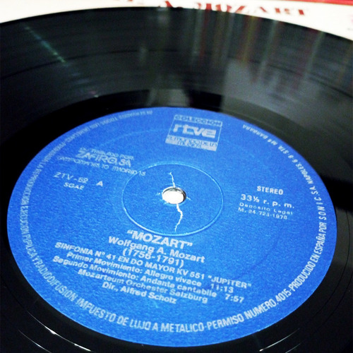 W. A. Mozart - Sinfonía N.º 41 Júpiter Vinilo
