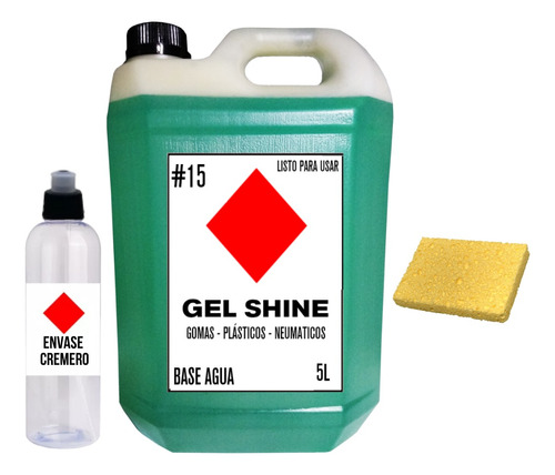 Gel Silicona 5 L Abrillantador Neumáticos Gomas Plásticos