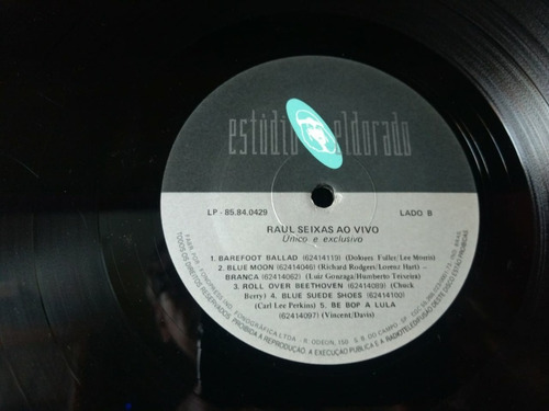 Lp Raul Seixas - Ao Vivo - Único E Exclusivo (1983) Eldorado (Usado)